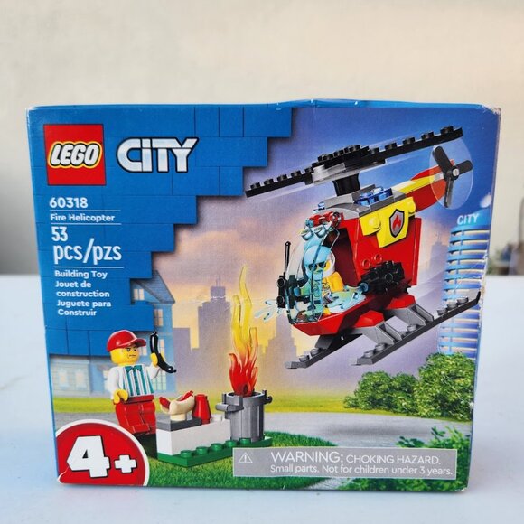 NEW LEGO City Fire Helicopter 60318 Building Set CHRISTMAS GIFT STOCKING STUFFER - Picture 1 of 6